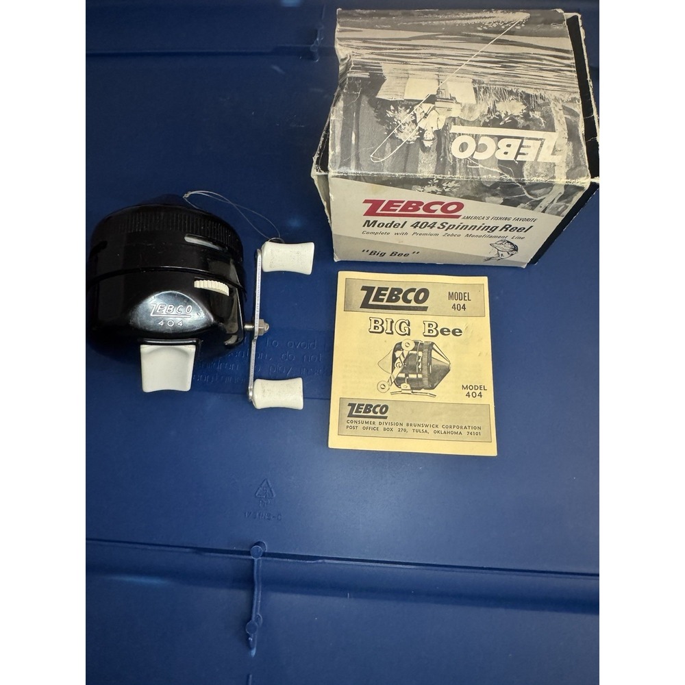 Vintage Zebco 404 Big Bee Spincast Reel w/ Box & Manual – Tulsa OK